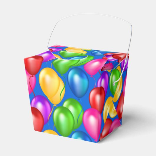 Birthday Balloons Gefallen Box Geschenkschachtel (Vorderseite)