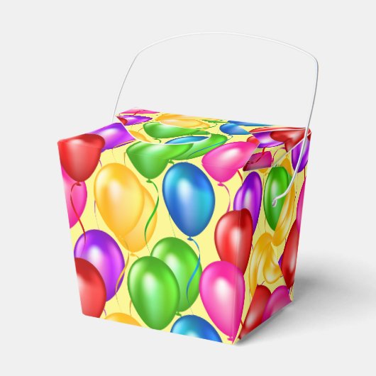 Birthday Balloons Gefallen Box Geschenkschachtel (Vorderseite)