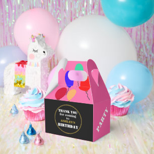 Birthday Balloons Geometric Pink Gold Geschenkschachtel