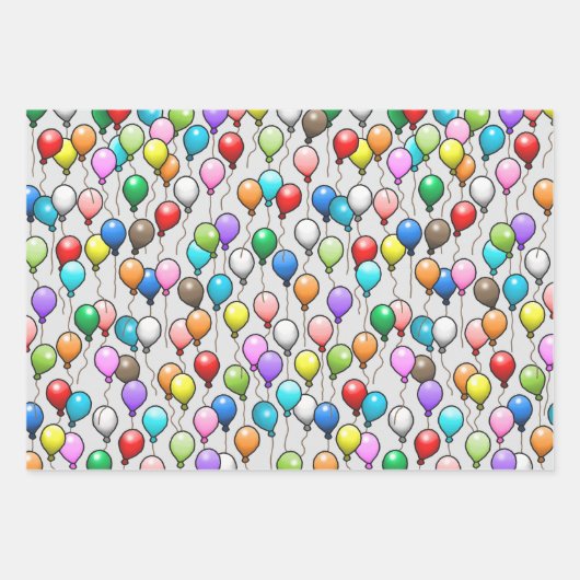 Birthday Balloons Geschenkpapier Set (Vorderseite 2)