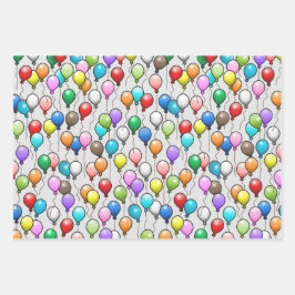 Birthday Balloons Geschenkpapier Set