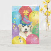 Birthday Balloons Great Pyrenäen Card Karte (Gelbe Blume)