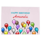 Birthday Balloons Große Geschenktüte (Rückseite)