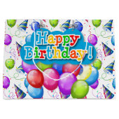 Birthday Balloons Große Geschenktüte (Vorderseite)