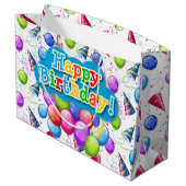 Birthday Balloons Große Geschenktüte (Rückseite Schrägansicht)