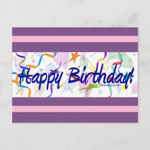 Birthday Balloons II Blue Beach Song™ Postkarte