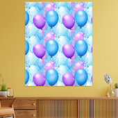 Birthday Balloons in Blau und Rosa Leinwanddruck (Insitu (Wohnzimmer))