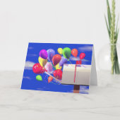Birthday Balloons in einer Mailbox Karte (Vorderseite)