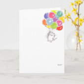 BIRTHDAY BALLOONS KARTE (Gelbe Blume)