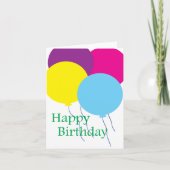 Birthday Balloons Karte (Vorderseite)