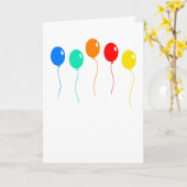 Birthday Balloons Karte (Gelbe Blume)