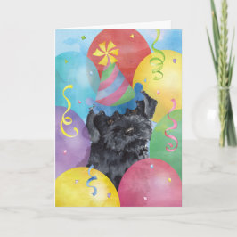 Birthday Balloons Kerry Blue Terrier Karte