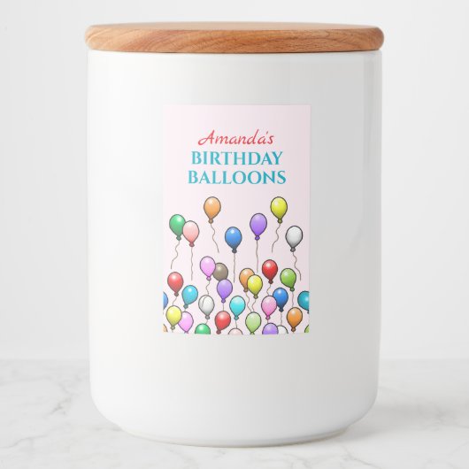 Birthday Balloons Lebensmitteletikett (Vorderseite)