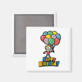 Birthday Balloons Magnet (Vorderseite/Rückseite)