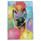 Birthday Balloons Malinois Mittlere Geschenktüte (Vorderseite)
