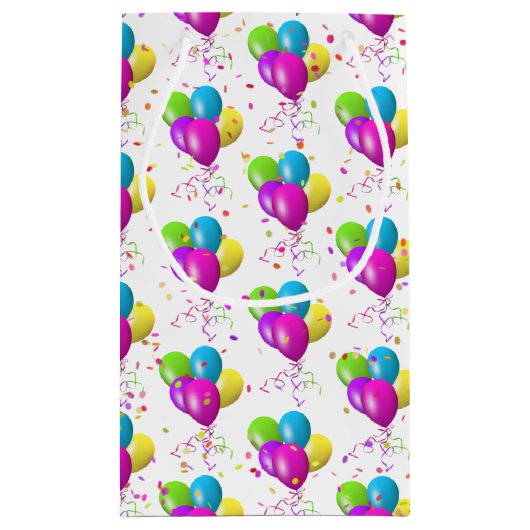 Birthday Balloons mit Confetti Kleine Geschenktüte (Rückseite)