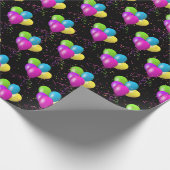 Birthday Balloons mit Konfetti Geschenkpapier (Ecke)