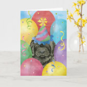 Birthday Balloons Newfundland Card Karte (Gelbe Blume)