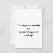 Birthday Balloons Niedliche Guinea Pig Lila Banner Dankeskarte (Rückseite)