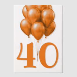 Birthday Balloons Orange Party Overlay Pergament Einladungen