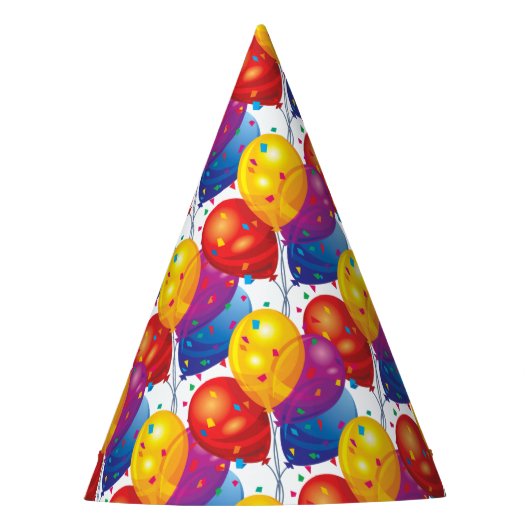 Birthday Balloons Paper Partyhütchen (Vorderseite)