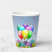 Birthday Balloons Papiertasse Pappbecher (Vorderseite)