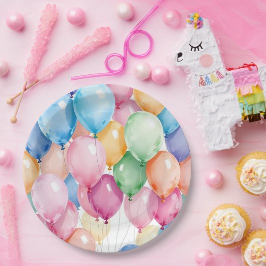 Birthday Balloons Pappteller (Party)