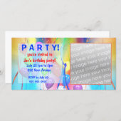 Birthday Balloons Party Einladung (Vorne/Hinten)