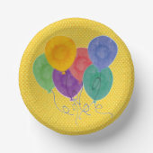 Birthday Balloons Party Pappteller (Vorderseite)
