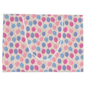 Birthday Balloons Pattern Große Geschenktüte (Rückseite)