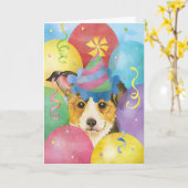 Birthday Balloons Pembroke Welsh Corgi Card Karte (Gelbe Blume)