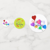 Birthday Balloons Personalisiert Confetti Konfetti (Vorderseiten)