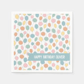 Birthday Balloons Personalisiert Serviette (Vorderseite)