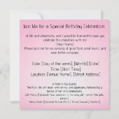 Birthday balloons Personalize Custom Einladung (Rückseite)