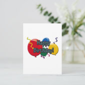 Birthday Balloons Postkarte (Stehend Vorderseite)