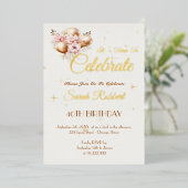 Birthday Balloons Real Gold Folieneinladung (Stehend vorne)