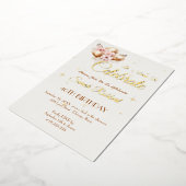 Birthday Balloons Real Gold Folieneinladung (Gedreht)