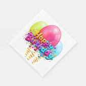 Birthday Balloons Serviette (Ecke)