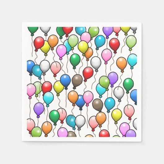 Birthday Balloons Serviette (Vorderseite)
