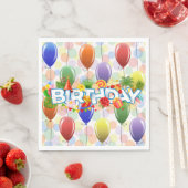 Birthday Balloons Serviette (Beispiel)