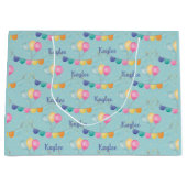 Birthday Balloons Stars und Glitzer Personalisiert Große Geschenktüte (Vorderseite)