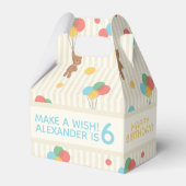 Birthday Balloons Teddy Bear Age Fevor Box Geschenkschachtel (Rückseite)