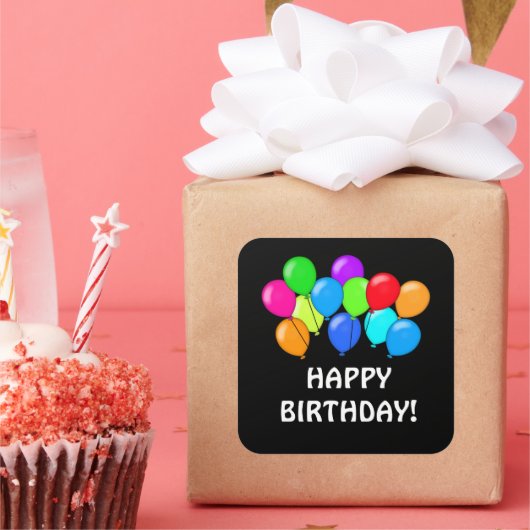 Birthday Balloons unisex Party Aufkleber (Party)