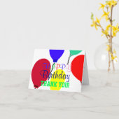 Birthday Balloons Vielen Dank Karte (Gelbe Blume)