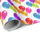 Birthday Balloons Wrapping Paper Geschenkpapier (Rolleneckpunkt)