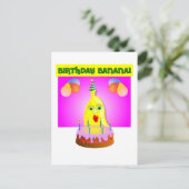 Birthday Banana Postkarte (Stehend Vorderseite)