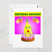 Birthday Banana Postkarte (Vorne/Hinten)