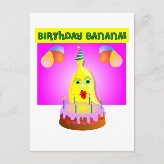 Birthday Banana Postkarte (Vorderseite)