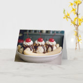 Birthday Banana Split Karte (Gelbe Blume)