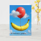 Birthday Banana With Red Balloon Karte (Gelbe Blume)